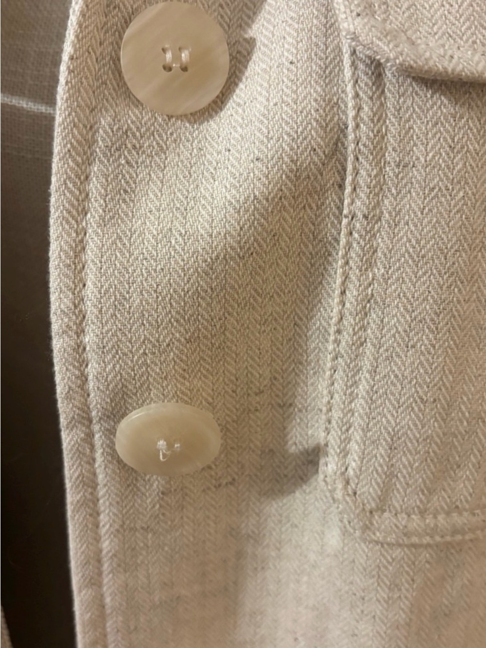 Mango Cream Structured Button-Front Blazer - Picture 4 of 6